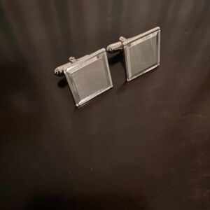 SWANK Shiny Silver Cufflinks